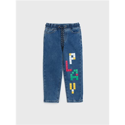 Брюки текстильные джинсовые для мальчиков