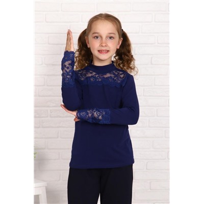 Кружевница блузка детская (Темно-синий)