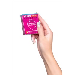 Презервативы с ароматом клубники LUXE Royal Strawberry Collection - 3 шт.