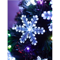 Ёлка светодиодная «Снежинки» 60 см, диаметр нижнего яруса 35 см, 55 веток, мигание, свечение мульти