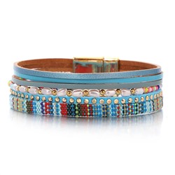 Браслет, жемчуг swarovski , кожа , сталь, ALBW157