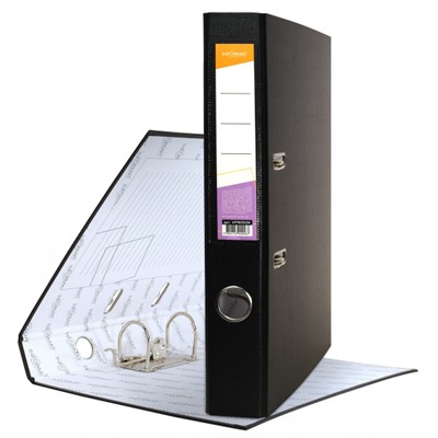 Папка-регистратор 55 мм VP9050К черный PVC разборный с карманом inФОРМАТ