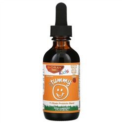 Bioray, Kids, NDF Belly Balance, пробиотическая смесь из 11 штаммов с ягодным вкусом, 60 мл (2 жидких унции)