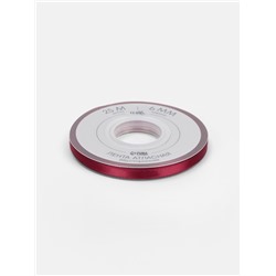 Лента атласная TEIRA, двухсторонняя, 6 мм, 25±1 м, бордовая №0789