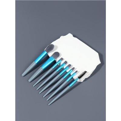 Набор кистей для макияжа COLOR POWER, 8 шт., голубой