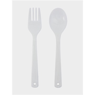 Набор посуды с собой Доляна, 4 предмета: бутылка 500 мл, ланч-бокс 20×17×5.5 см, вилка, ложка, пластик, розовый