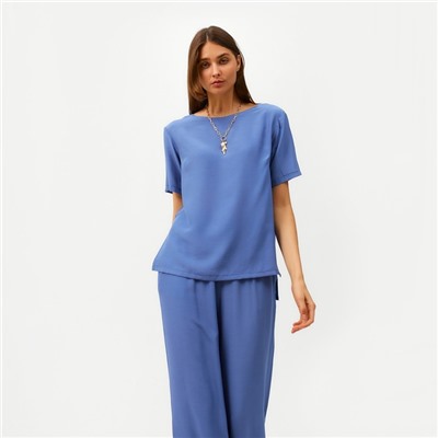 Костюм женский (футболка, брюки) MINAKU: Enjoy, размер 42, синий