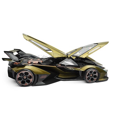 Машинка die-cast Lamborghini V12 Vision Gran Turismo, 1:18, зелёная,