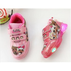 Светящиеся кроссовки на батарейках (фуксия) KRSW26