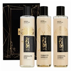 BeOn Подарочный набор парфюрованных гелей для душа №34 / Royal Absolute oud, Oriental Amber, Tobacco Vanilla, 260 мл x 3 23810