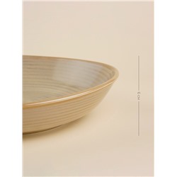 Тарелка глубокая SL Home «Песчаный бриз», 1.3 л, 26×24×6 см, фарфор, бежевая