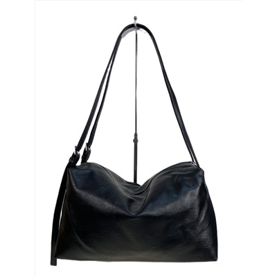 Женская сумка из искусственной кожи, цвет черный