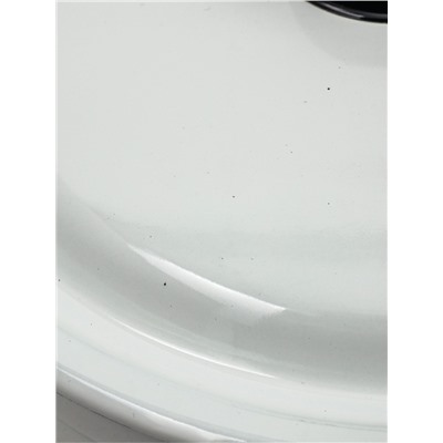 УЦЕНКА Кастрюля эмалированная, 6 л, d=24 см, без крышки, без декора, белая