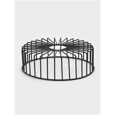 Корзинка - ваза для фруктов «Горшок», 23×23×7 см, чёрная