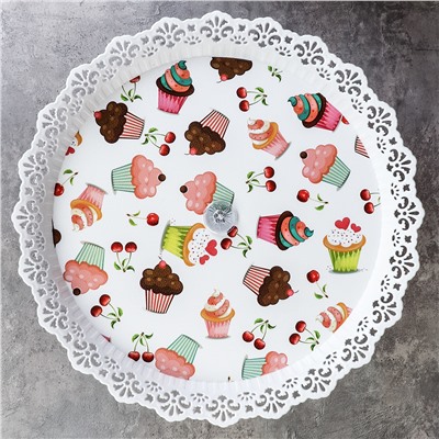 Ваза для фруктов на ножке 34 см h=10 см / JCA169+S /уп 48/