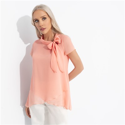 Блуза многослойная, Невероятная красотка (персик)