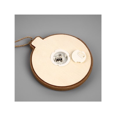 Подвеска световая «Снегири», 10 см, от батареек LR41×3, свечение тёплое белое