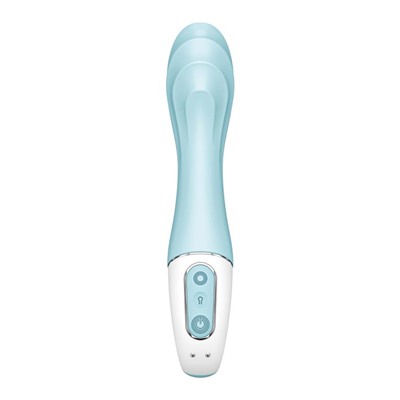 Голубой вибромассажер Air Pump Vibrator 5+ - 21 см.