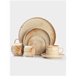 Салатник Magistro Organic brown, 600 мл, d=15.2 см, фарфор, бежевый