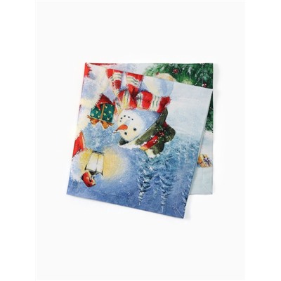 Набор новогодних салфеток «Этель. Рождественский вечер», 40×40 см - 4 шт., 100% хлопок, саржа 190 г/м²