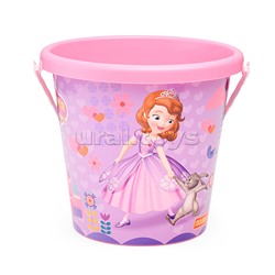 Набор Disney «София Прекрасная» №3: ведро большое с наклейкой, ситечко большое №3, лопата №6, грабли №6, лейка №8