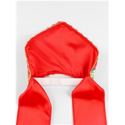 Кокошник карнавальный «Народные узоры», красный