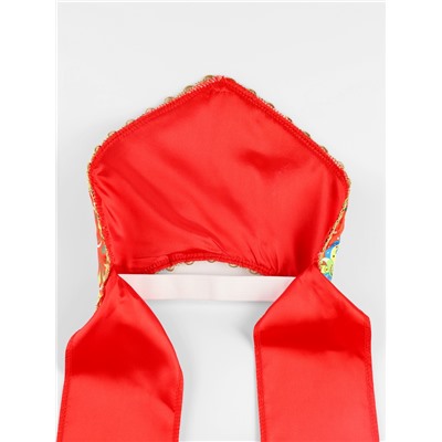 Кокошник карнавальный «Народные узоры», красный