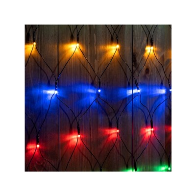 Гирлянда «Сеть» 2×3 м, IP44, УМС, тёмная нить, 384 LED, свечение мульти, 220 В