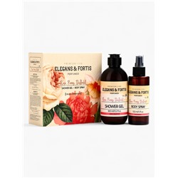 Подарочный набор женский VEGAN.Love.Studio, гель для душа, спрей для тела, парфюмированный, роза, пион, нарцисс