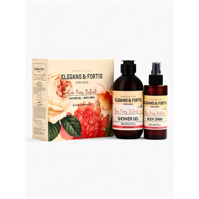 Подарочный набор женский VEGAN.Love.Studio, гель для душа, спрей для тела, парфюмированный, роза, пион, нарцисс
