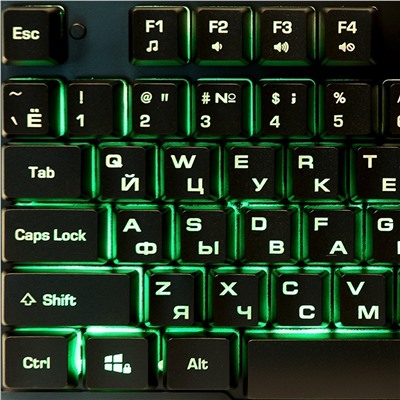 Проводной набор Nakatomi KMG-2305U Gaming мембранная, игровой клавиатура с подсветкой+мышь (black)