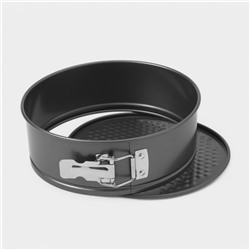 Набор форм для выпечки Доляна «Элин. Круг», 3 предмета: d=18/20/22×6.5 см, съёмное дно, антипригарное покрытие, чёрный