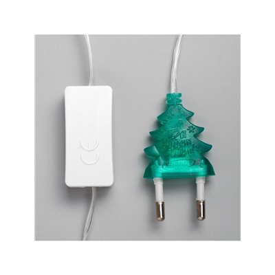 Гирлянда «Нить» 5 м с насадками «Звезда средняя», IP20, прозрачная нить, 20 LED, свечение мульти (RG/RB), мигание, 220 В