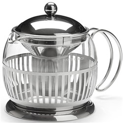 27596 Чайник/завар стекло+метал 1,2 сито MB (х12)