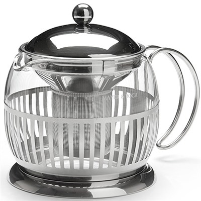 27596 Чайник/завар стекло+метал 1,2 сито MB (х12)