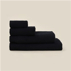 Полотенце вафельное SL HOME: Basic «Дарк Маре» 90×150 см, хлопок 100%, чёрное