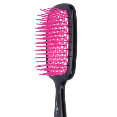 Kristaller Расчёска массажная для быстрой сушки волос WS023, черно-розовый, пластик, 20,5 см 27967