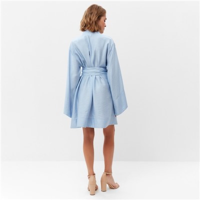 Платье мини женское MINAKU: Enjoy, голубое, размер 46-48