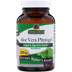 Nature's Answer, фитогель алоэ вера, 250 мг, 90 растительных капсул