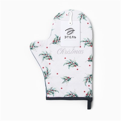 Варежка-прихватка «Этель» Snow fun, 20×28 см, саржа, 100% хлопок, ватин 250 г/м²