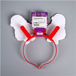 Ободок светодиодный «Дед Мороз» 18×16×3 см, 2 LED, батарейки AG10×3 (в комплекте), мерцание, свечение мульти