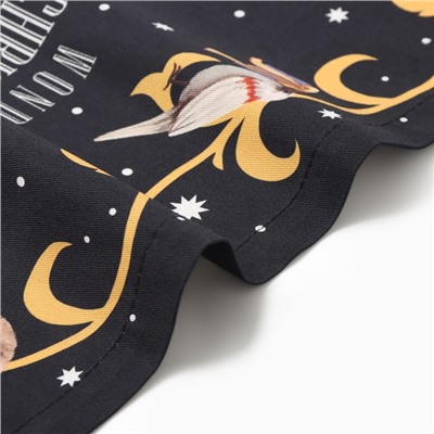 Дорожка на стол Этель Fairy tale 30×70 см, 100% хлопок, саржа 190 г/м², чёрная