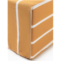 Простыня на резинке 1.5-спальная «Этель» Mustard stripes, 140×200+25 см, поплин
