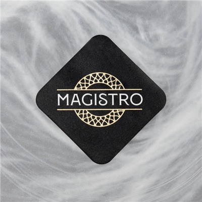 Тарелка подстановочная Magistro «Смоук», 31×3 см, стекло, прозрачная