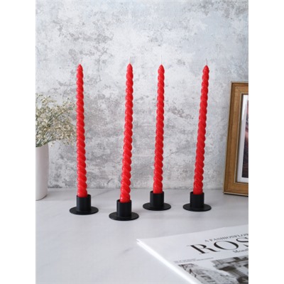 Свеча стержень 4 штуки 25 см арома / G-302 /уп 144/ клубника