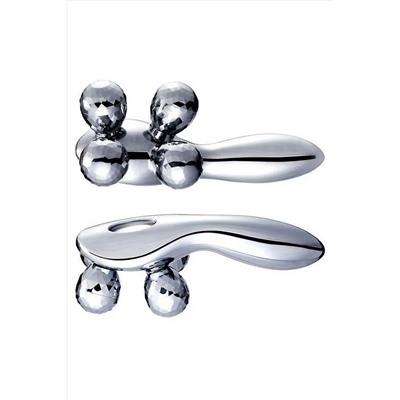 Nail Art Ручной роликовый массажер для лица и тела / 4D Massager XC-119, серебристый KRISTALLER, 1108358