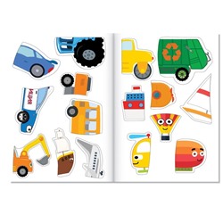 Книги с наклейками «Весёлые половинки», набор 4 шт., Синий трактор