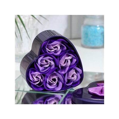 Мыльные розы, трёхцветные, набор 6 шт.