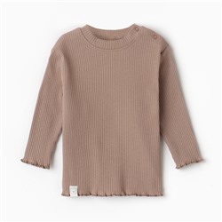 Футболка с длинным рукавом Крошка Я Olives, рост 62-68, коричневая