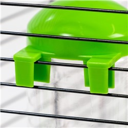 Поилка для клетки, 500 мл, 9×6.5×23 см, зелёная